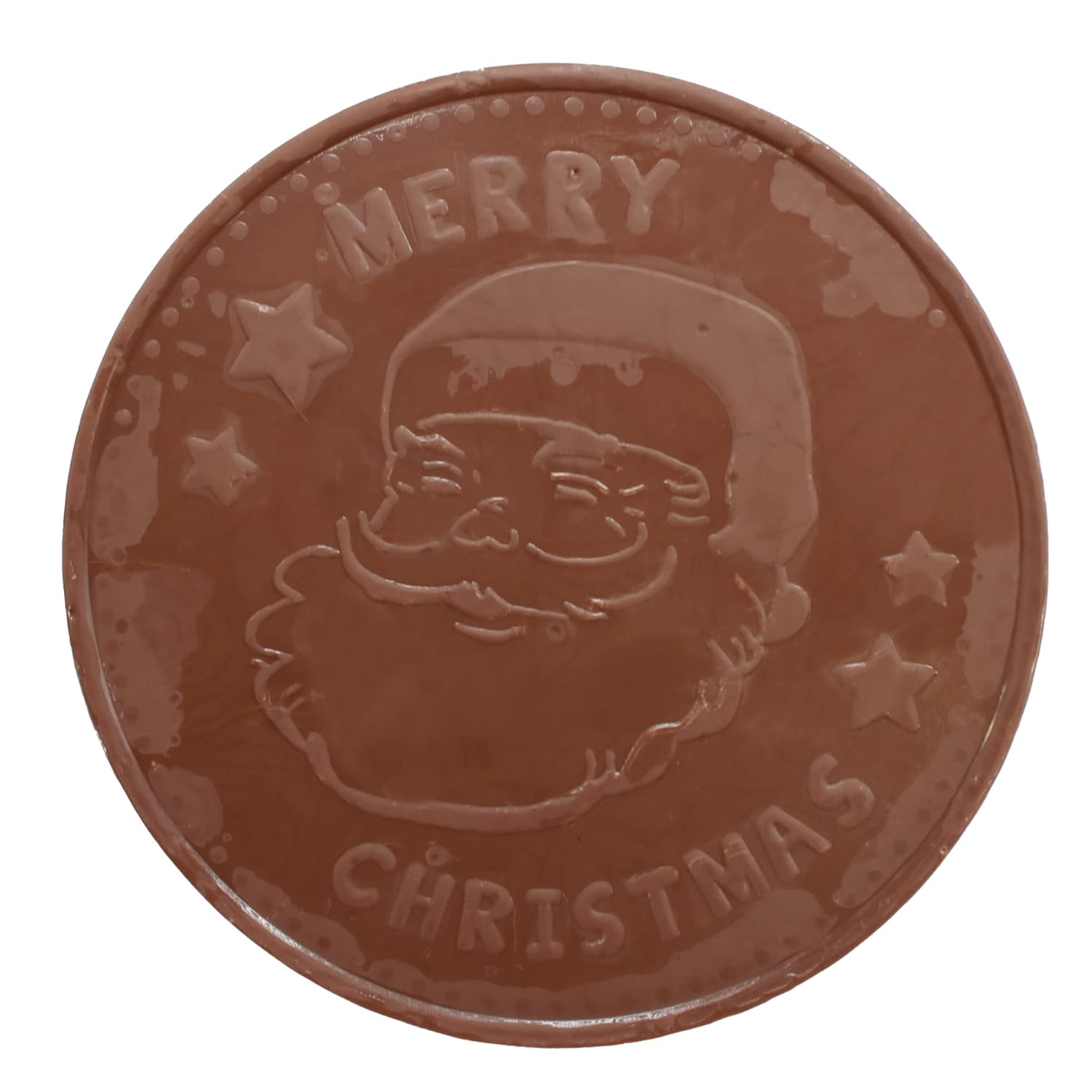 Merry Christmas – Monedas de chocolate con leche de alta calidad, envueltas individualmente en papel de aluminio, con cara de Papá Noel, paquete de