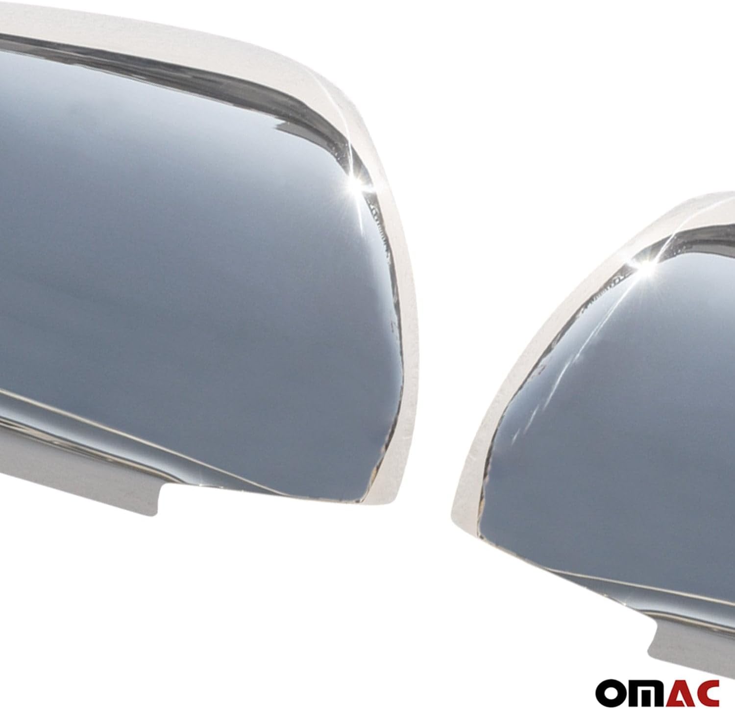 OMAC Tapas de cubierta de espejo lateral para Toyota 4Runner 2003-2009 acero plateado 2 piezas