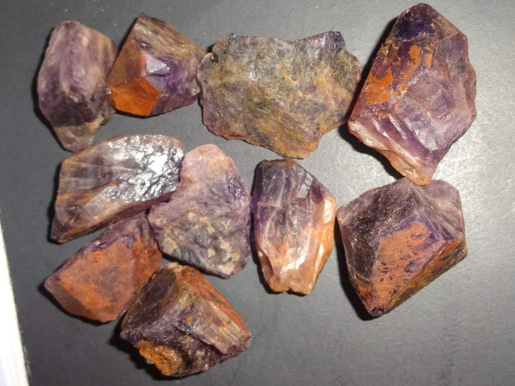 Cacoxenite Raw Cacoxenite Super 7  Sacred 7 AA Grado “Melodies Stone” piedra preciosa curativa de cristal natural en bruto, juego de 10 piezas, Gema