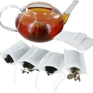 ETS – Filtros de té con cordón, paquete de 100 (mediano, blanco) ETS – Filtros de té con cordón, paquete de 100 (mediano, blanco)