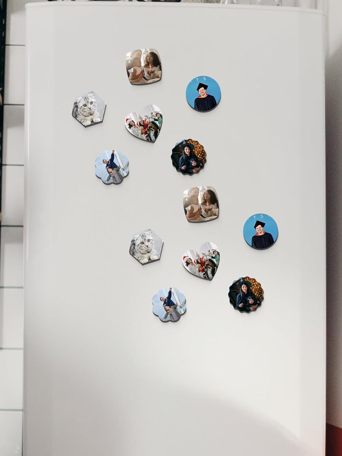 Zysta 6 imanes de fotos para refrigerador, imanes personalizados para nevera, imagen a todo color, imanes personalizados para nevera, imanes