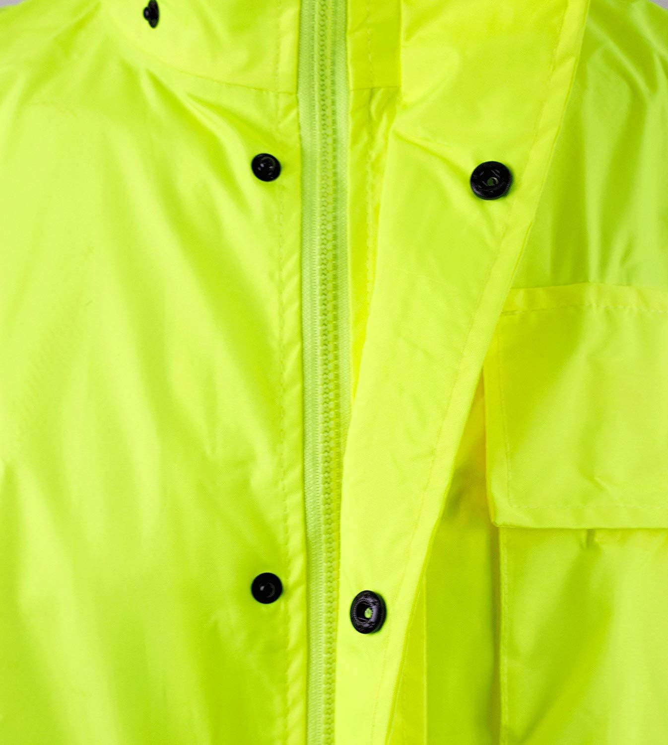 Troy Clase 3 Traje de lluvia, pantalones de alta visibilidad, parte inferior negra reflectante RW-CLA3-LM11 (S, lima), Verde