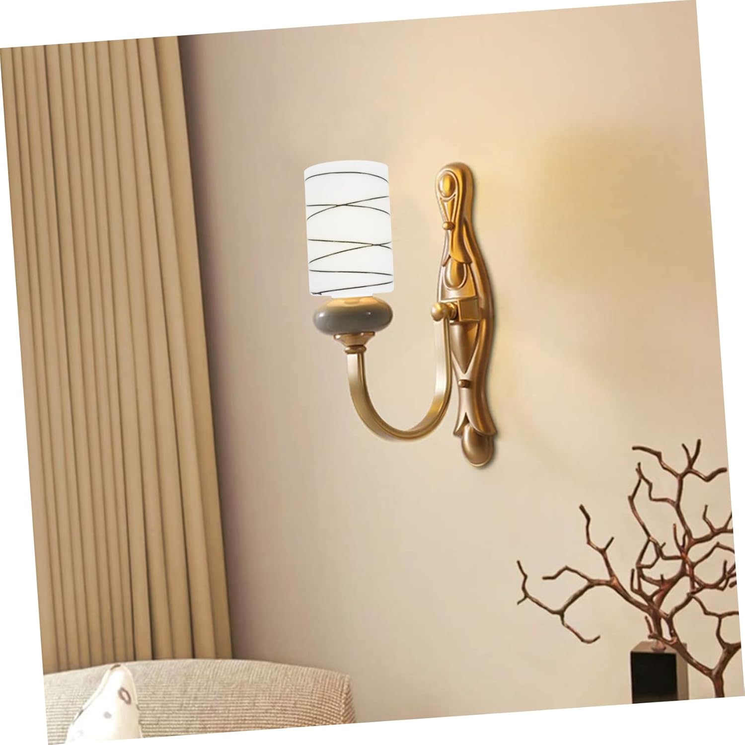 Housoutil Pantalla cilíndrica de vidrio Accesorios interiores Cubiertas de luz para luces de techo de repuesto de vidrio blanco globo cilindro