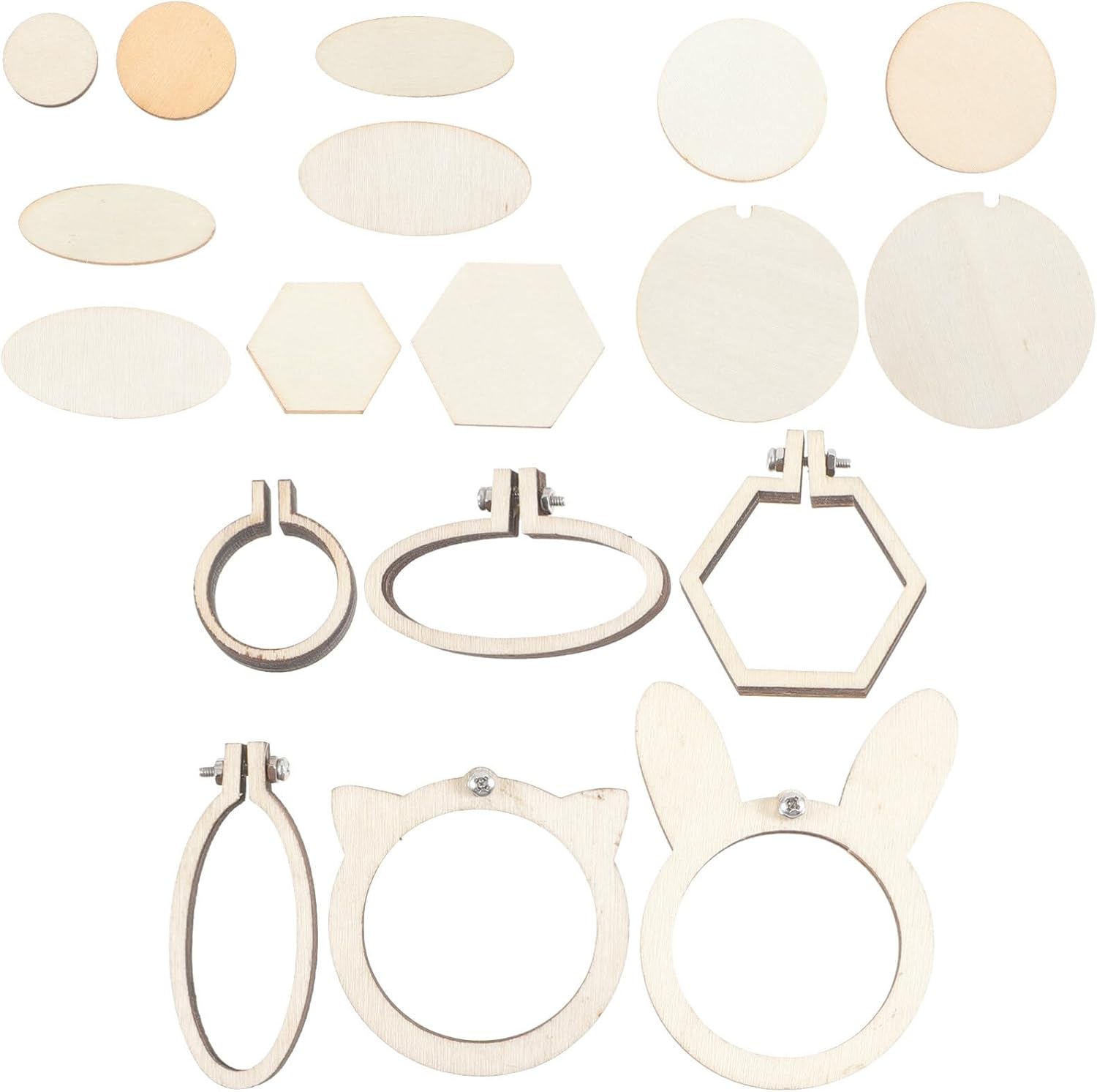 EXCEART 6 anillos de decoración en miniatura, aros de bordado, marco de punto de cruz, círculos bordados para manualidades, mini aros de bordado,