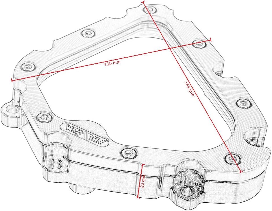 Pulso de motocicleta transparentecubierta de sincronización derecha caja del motor Accesorios de aluminio para MT09FZ09FJ09XSR900Tracer900GTNiken