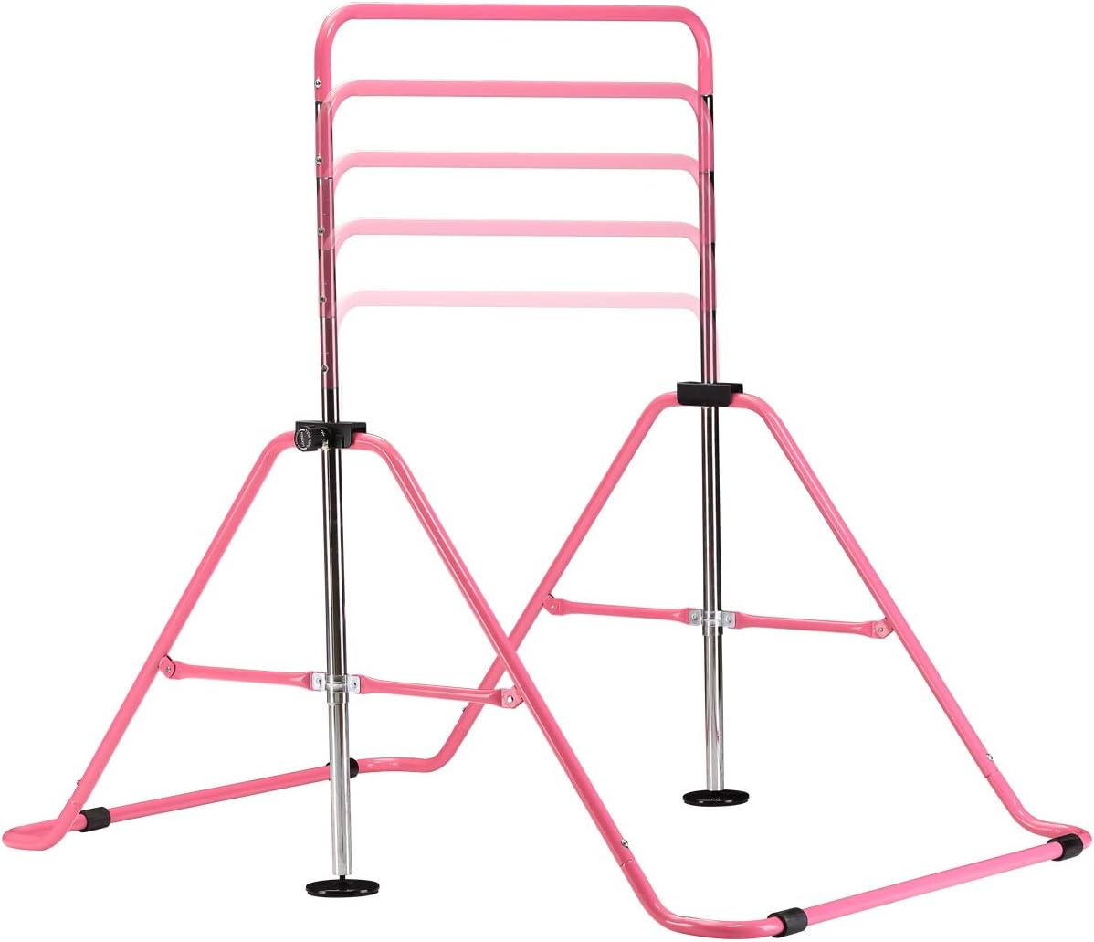 Barra de gimnasia para niños, barra de entrenamiento junior, barras horizontales ajustables en altura, barras de gimnasia plegables para niños