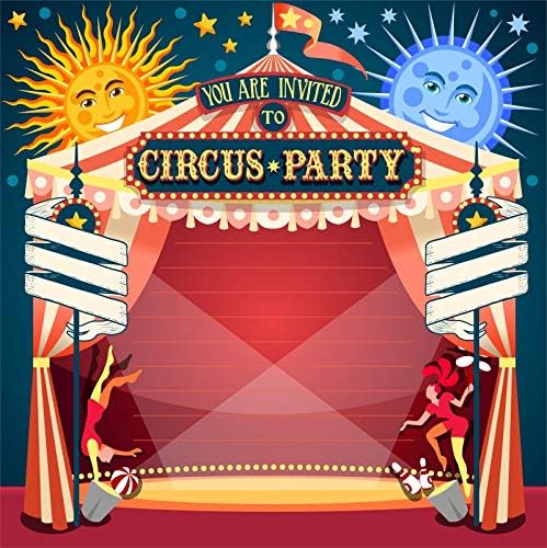Yeele – Fondo de fiesta de circo para fotografía, Carnaval, Acróbata, Márabe, Foto, Decoración para fiestas, telón de fondo para chico, niña,