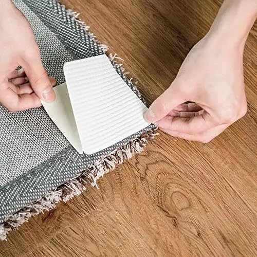 RugGrip – Agarre para alfombra para suelos de madera dura, pinzas lavables para alfombras, “Vacuum Tech” – Nuevos materiales para almohadillas
