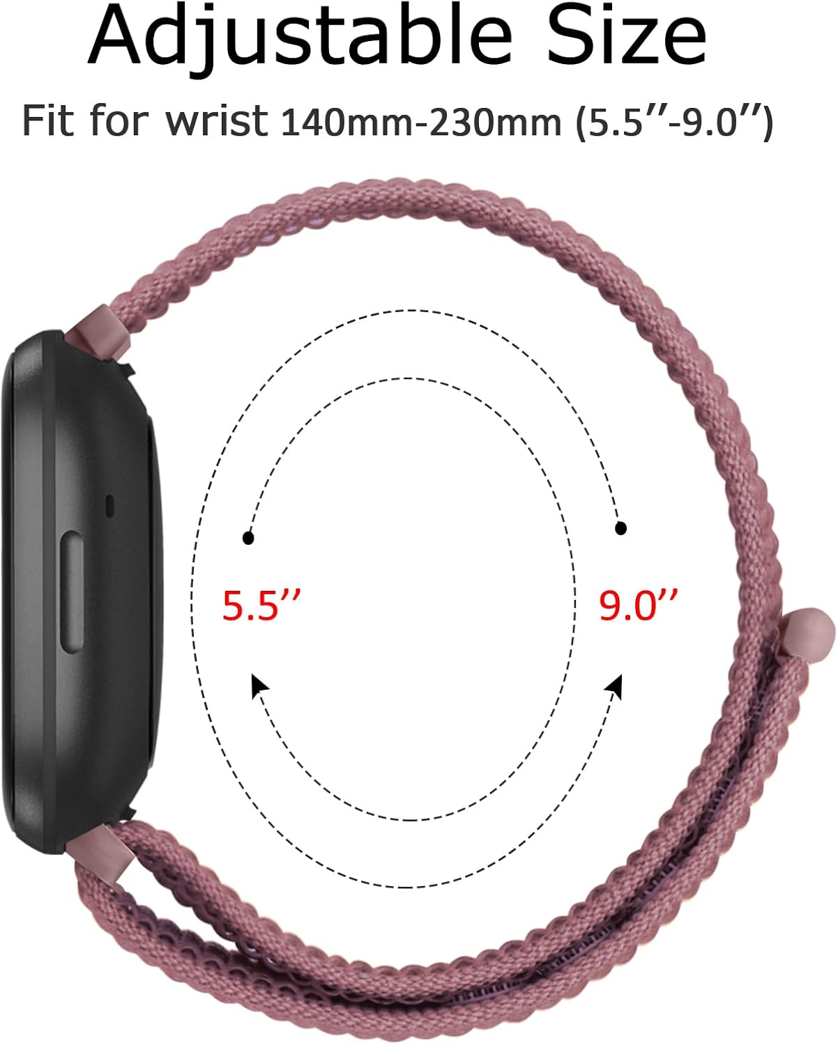 Paquete de 3 correas deportivas de nailon, compatibles con Fitbit Sense 2, bandas Fitbit Sense, Fitbit Versa 4, Fitbit Versa 3, correas de repuesto