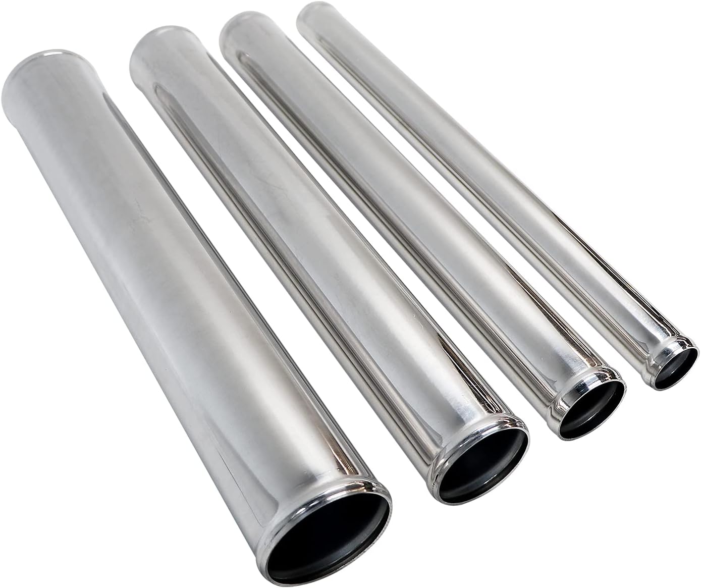 Tubo de aluminio recto pulido, diámetro exterior de 3 pulgadas (2.992 in), longitud de 18.00 pulgadas (17.992 in) Tubo de tubo de entrada de escape