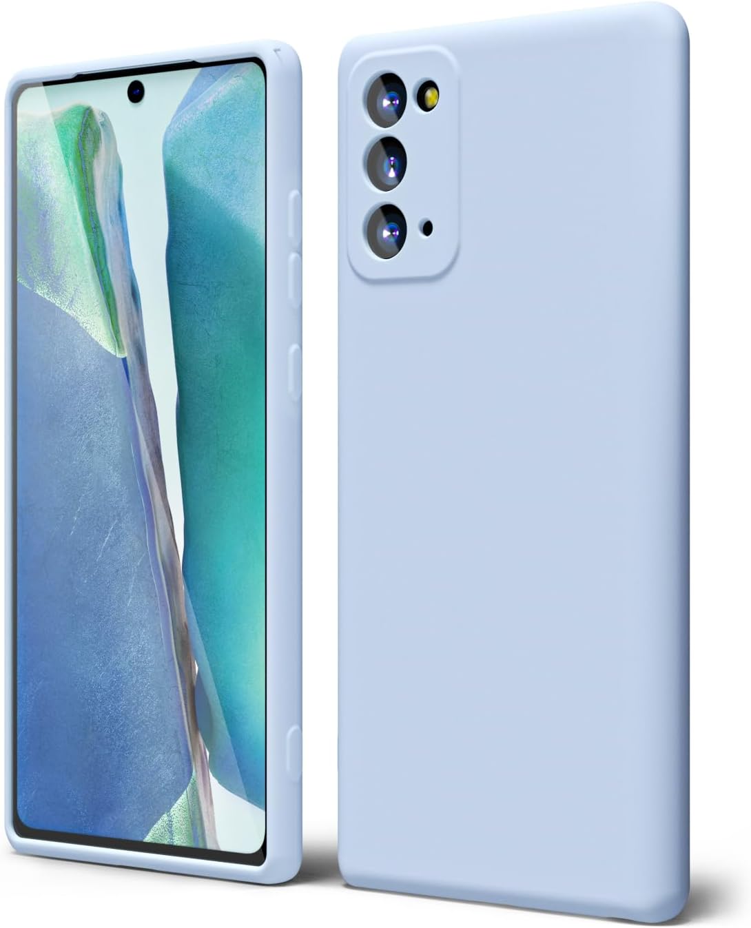 oakxco Funda para teléfono Samsung Galaxy Note 20Note 20 5G, agarre de silicona líquida, funda delgada de goma suave TPU lisa de gel para mujeres y