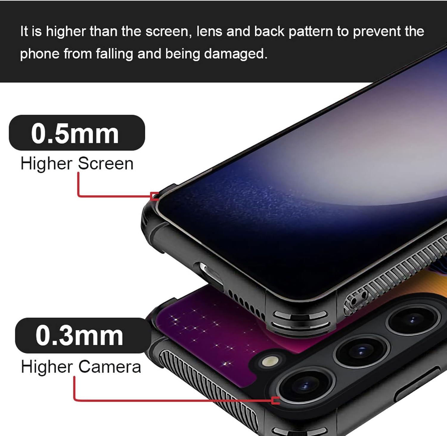 CARLOCA Synthwave – Funda compatible con Samsung Galaxy S23, diseño gráfico de identidad retro, a prueba de golpes, antiarañazos, acrílico duro para
