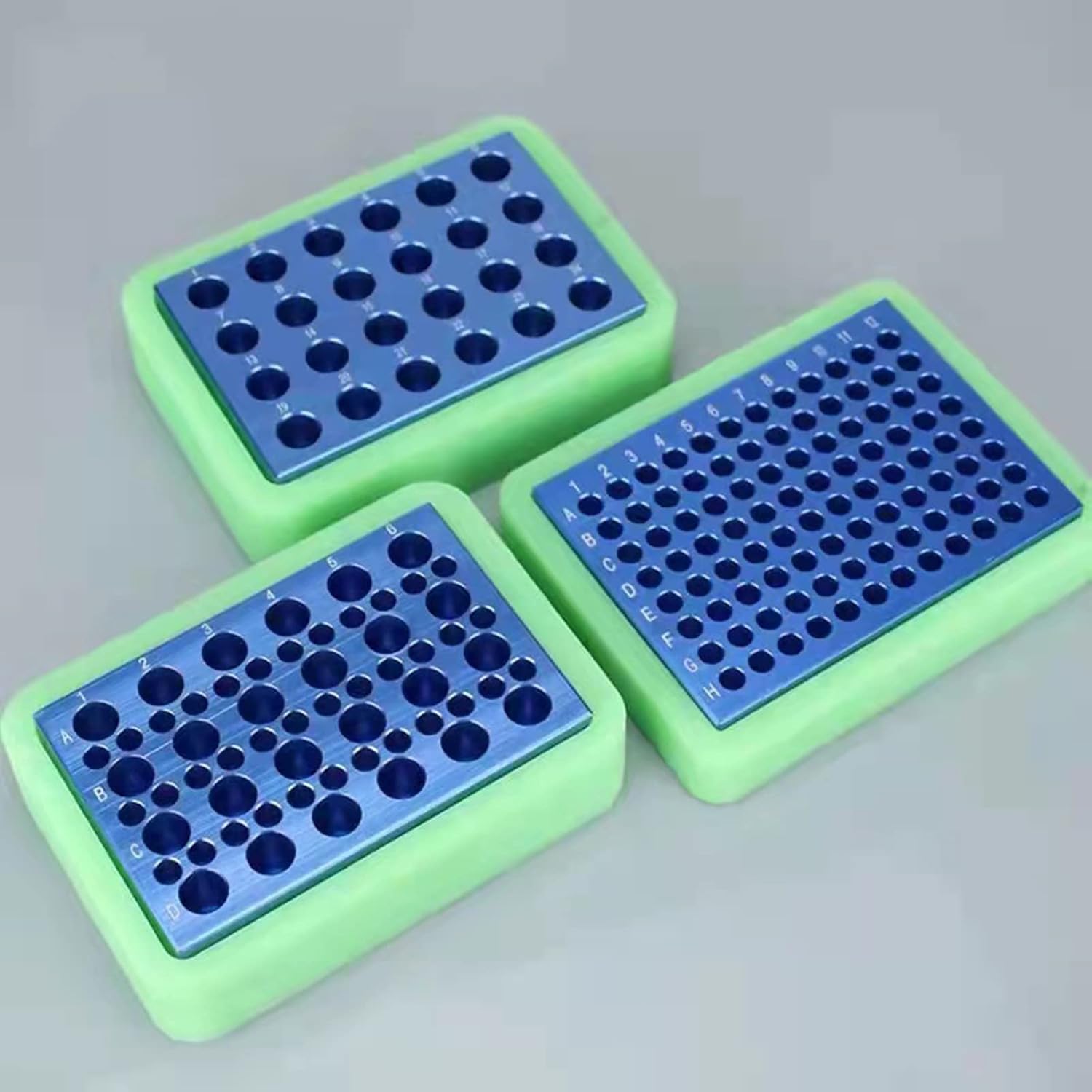 Bloque de enfriamiento de aluminio – Enfriador de placas PCR, 96 pozos para tubos de 0.2 mL, tiras o placas de 96 pocillos (96 pozos)