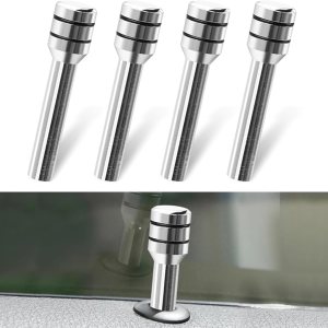 4 pomos de bloqueo de puerta de automóvil de 1.92 x 0.47 pulgadas, pasadores de aleación de aluminio para cerraduras de puerta interior, decoración 4 pomos de bloqueo de puerta de automóvil de 1.92 x 0.47 pulgadas, pasadores de aleación de aluminio para cerraduras de puerta interior, decoración