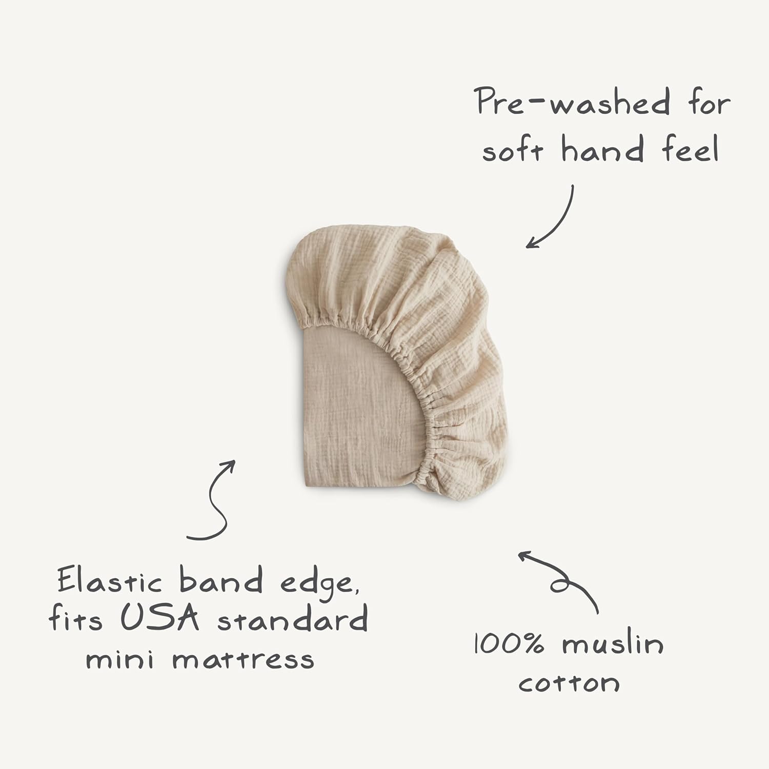 mushie Sábana bajera ajustable de muselina extra suave para cuna  24 x 38 pulgadas (estampado de cachemira verde)