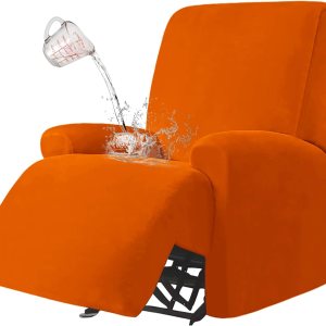 Funda reclinable 100% impermeable de 4 piezas para sillas reclinables grandes, fundas elásticas para sillas reclinables con brazos, protector de Funda reclinable 100% impermeable de 4 piezas para sillas reclinables grandes, fundas elásticas para sillas reclinables con brazos, protector de