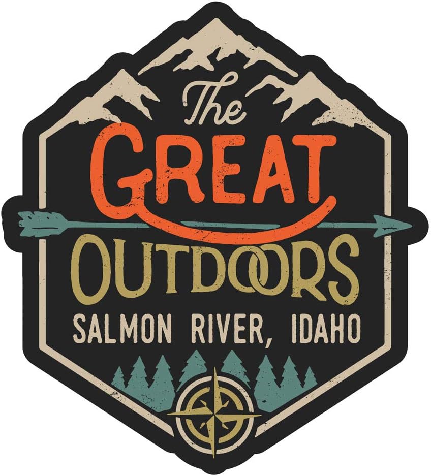 Imán para nevera Salmon River Idaho The Great Outdoors Design de 2 pulgadas