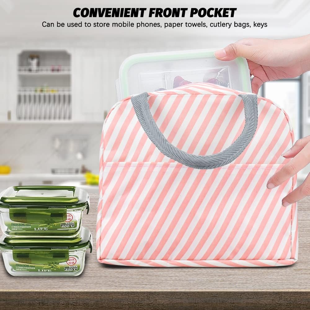 Lonchera aislada para mujer, lonchera pequeña para mujer, bolsa de mano congelable, lonchera impermeable para adultos, para oficina, picnic, playa,