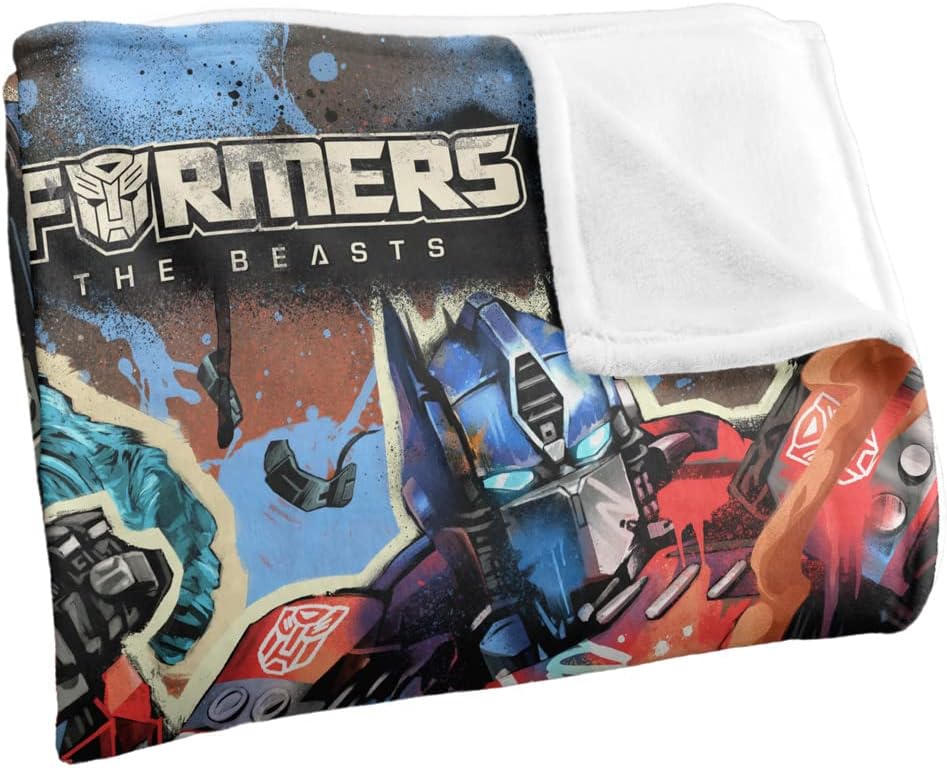 Transformers Rise of The Beasts – Manta de 36 x 58 pulgadas Optimus Prime Primal Mural Silky Touch Super Soft