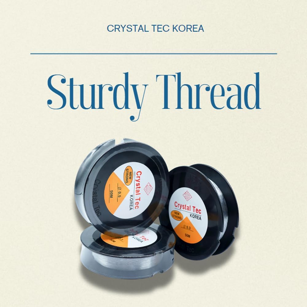 Cordón de poliuretano termoplástico (TPU) de cristal genuino de Corea, cuerda elástica fuerte y elástica para hacer joyas (328.1 ft, 0.031 in) color