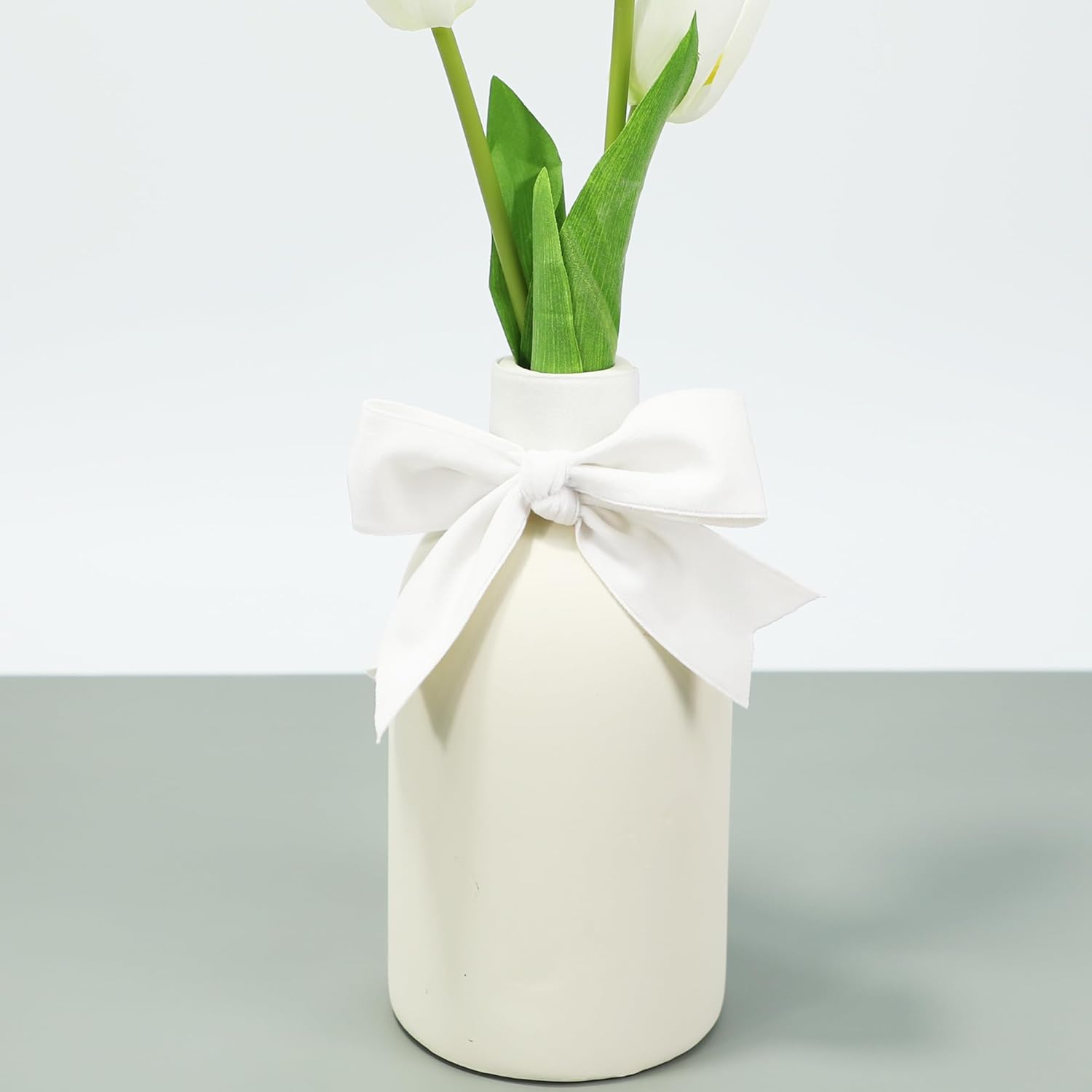 Cinta de terciopelo blanco, cinta de tela hecha a mano de 1-12 pulgadas de ancho para decoración de árbol de Navidad, ramo de flores, decoración de
