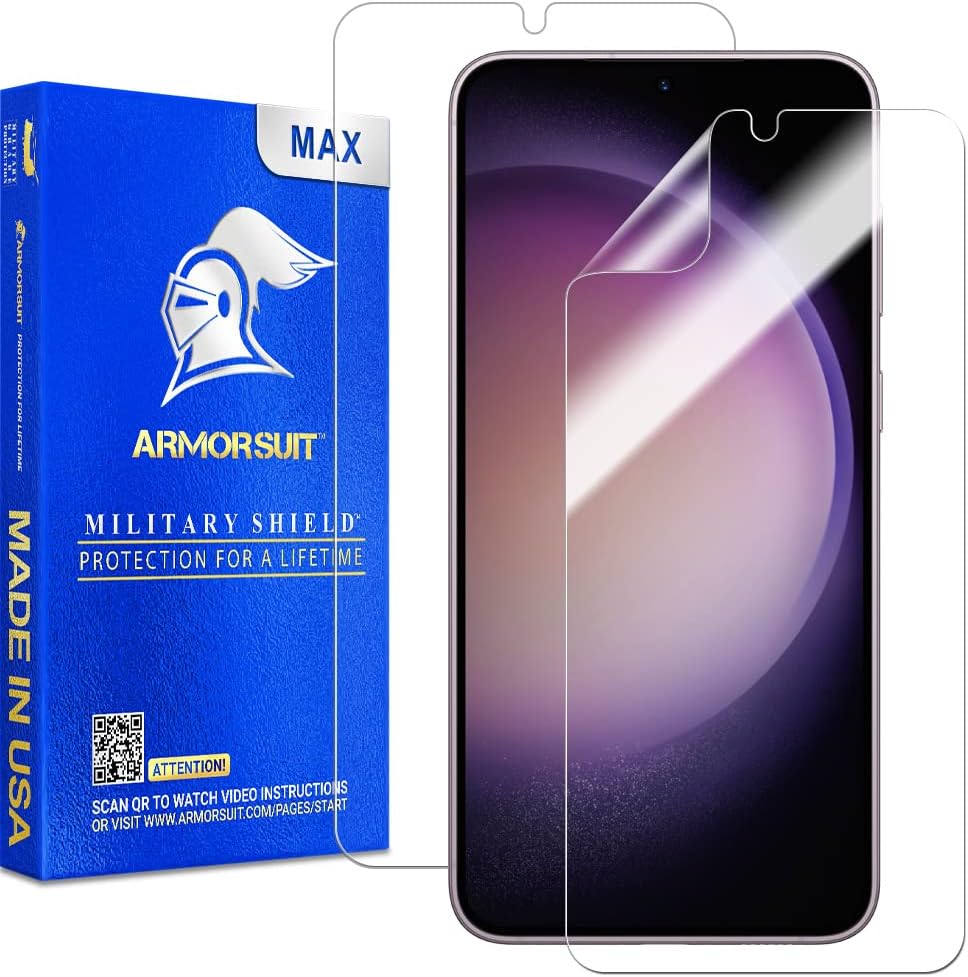 ArmorSuit Paquete de 2 protectores de pantalla MilitaryShield diseñados para Samsung Galaxy S23 Plus 5G  Galaxy S23+ (6.6 pulgadas, versión 2023),