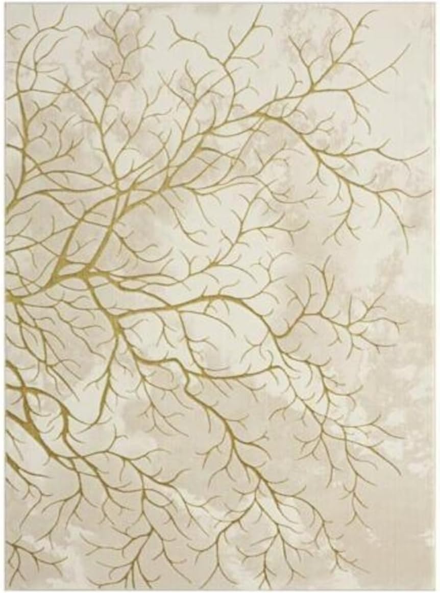 Alfombra decorativa para sala de estar, dormitorio, pasillo de baño u oficina, lavable a máquina, diseño floral que añadirá un toque elegante a tu