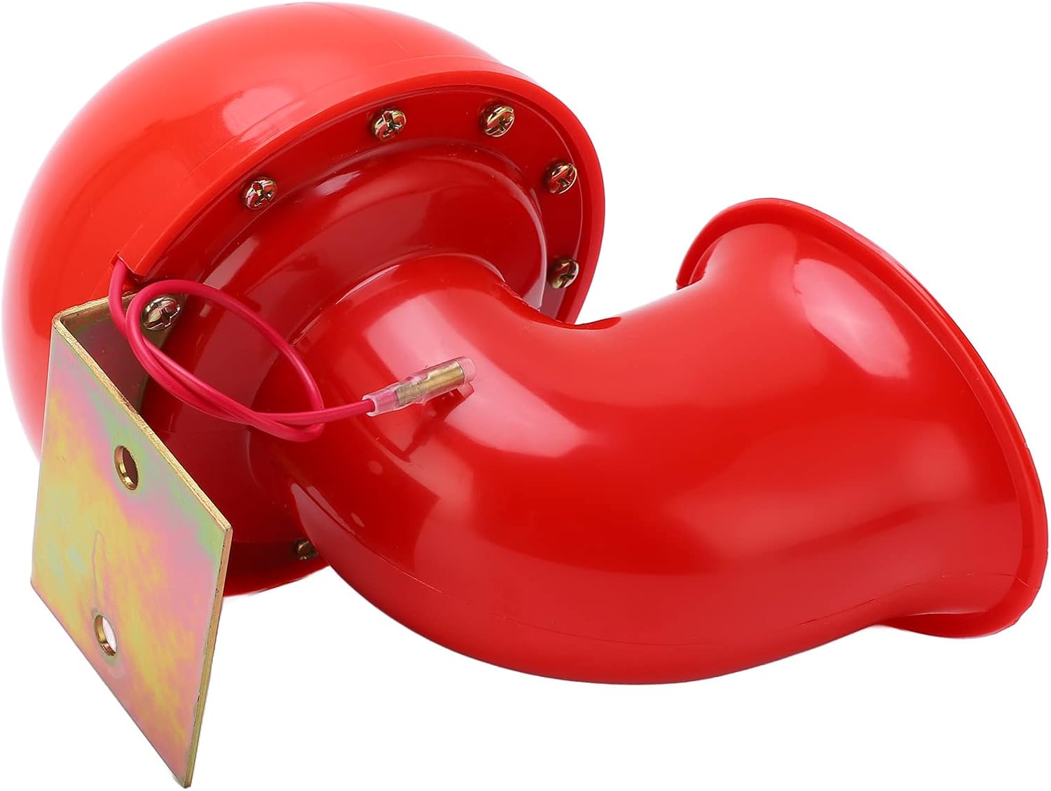Bocina de coche, 12 V 150 db, bocina de aire roja, cuerno de toro eléctrico, bocina de metal con sonido de vaca para camión, tren, barco,