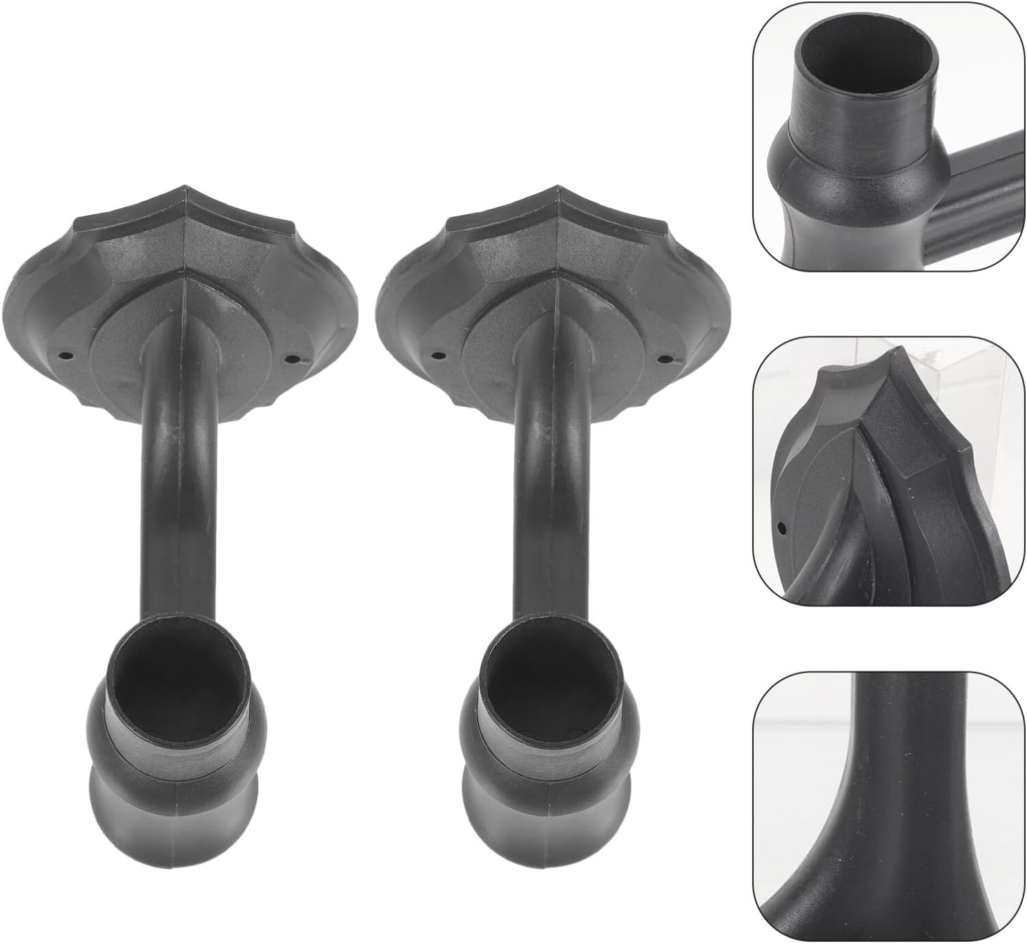 Uonlytech 2 unids luces solares de plástico antorcha accesorios al aire libre reemplazo soporte de pared de plástico base de montaje en pared para