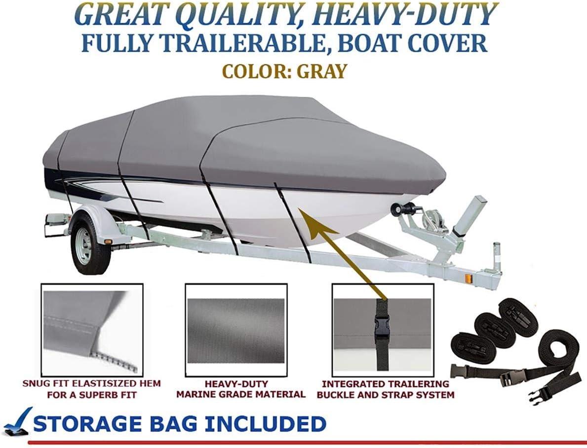 Funda para barco compatible con Monterey 200 LS MONTURA BR IO 2002, color gris