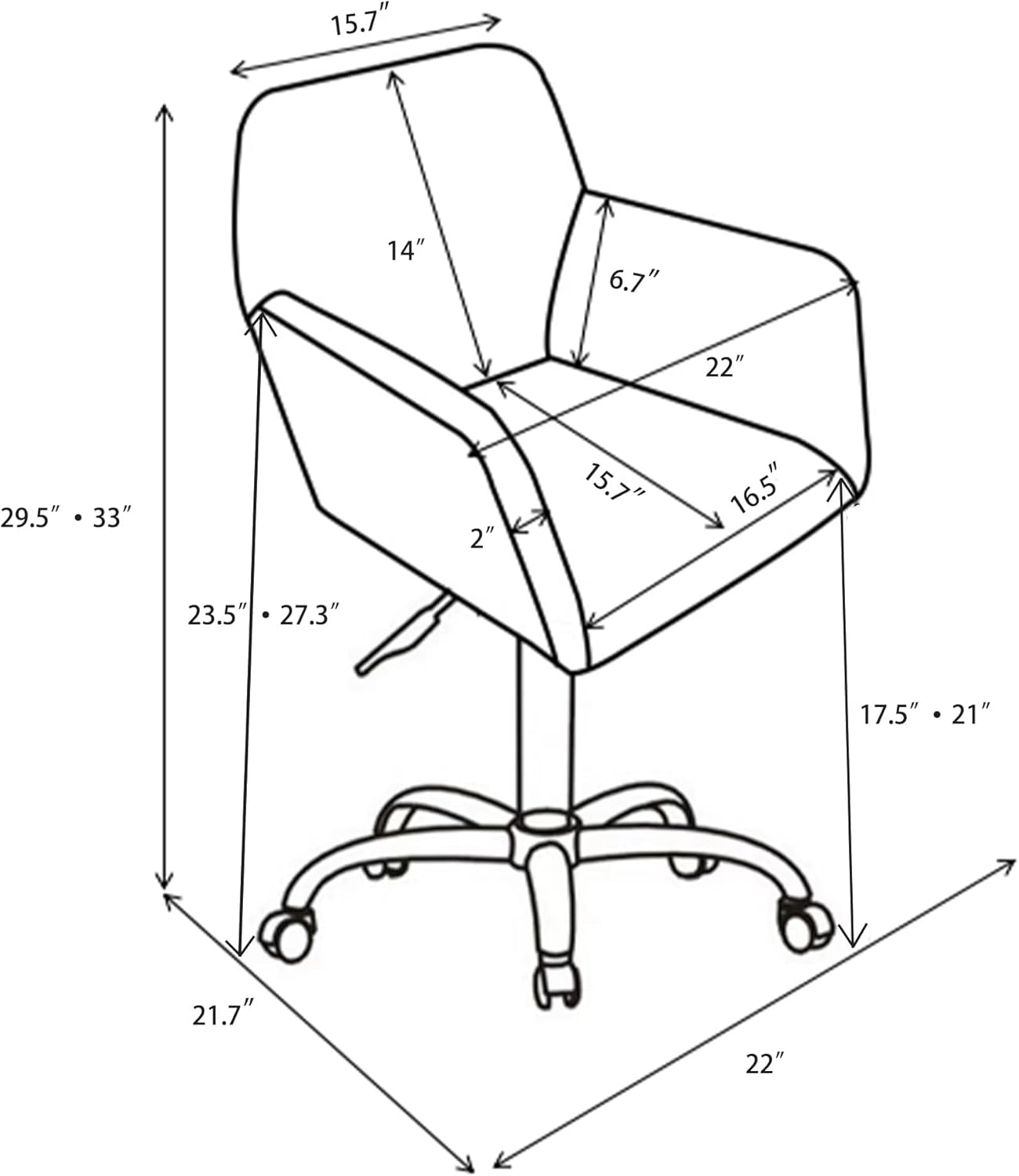 HomVent Silla de oficina moderna de piel sintética rosa, silla de tocador tapizada de piel sintética, silla de escritorio peluda con ruedas y base
