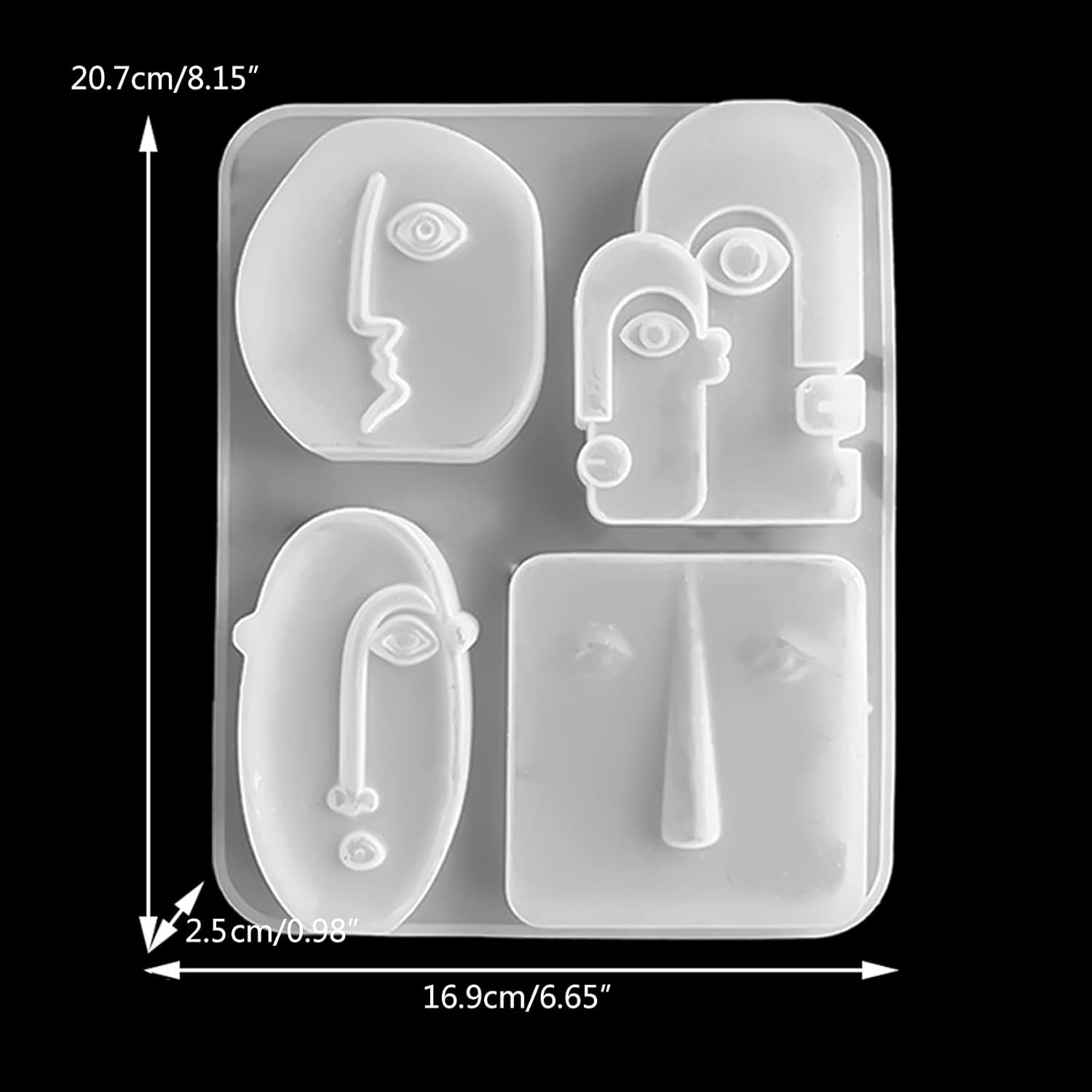 Moldes de silicona abstractos para velas, arte y retrato, molde de jabón hecho en casa, molde para hacer velas, molde para velas de cara humana 3D,