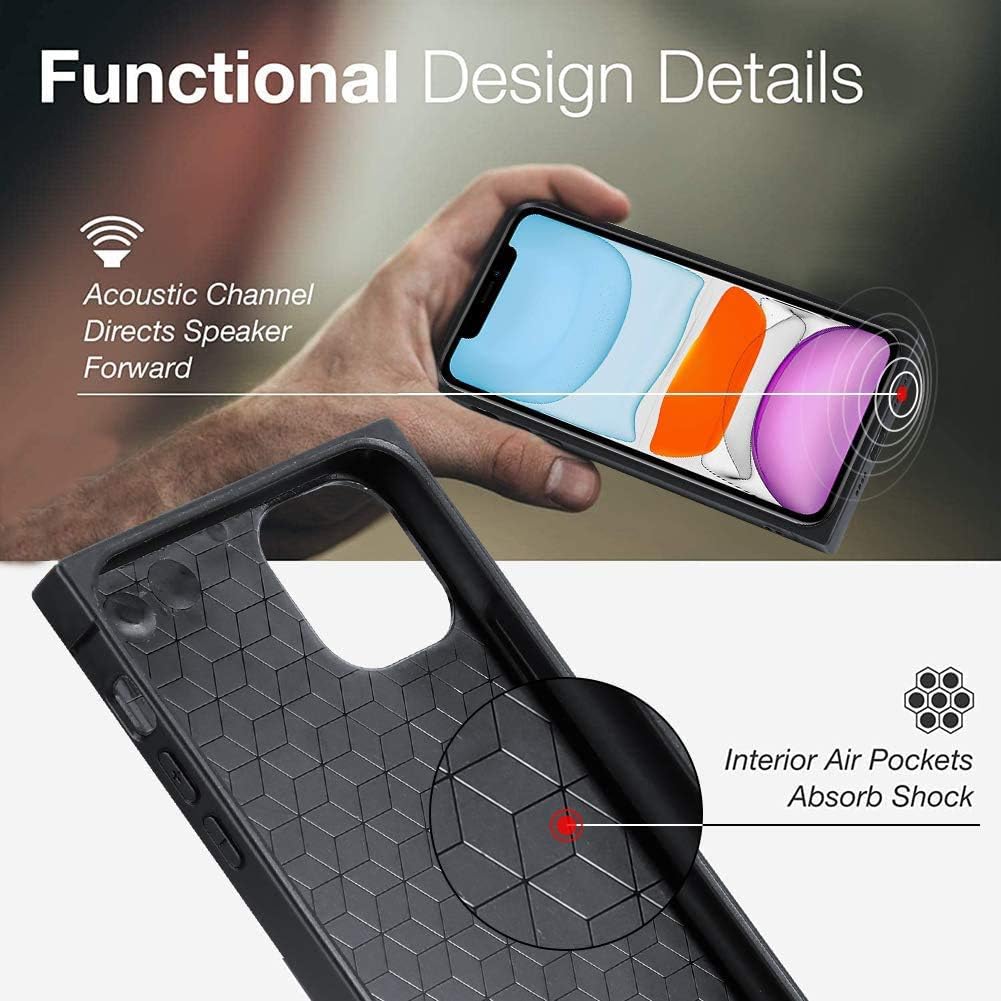 ZHUXUXITT Funda cuadrada de lujo para iPhone 15 Pro Max, diseño de mármol azul y dorado, funda cuadrada para mujeres y hombres, suave TPU protección