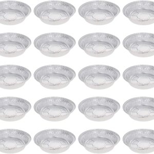 Othmro 20 sartenes de papel de aluminio de 24.3 fl oz reciclables para llevar, recipientes de alimentos de papel de aluminio, sartenes redondas, Othmro 20 sartenes de papel de aluminio de 24.3 fl oz reciclables para llevar, recipientes de alimentos de papel de aluminio, sartenes redondas,