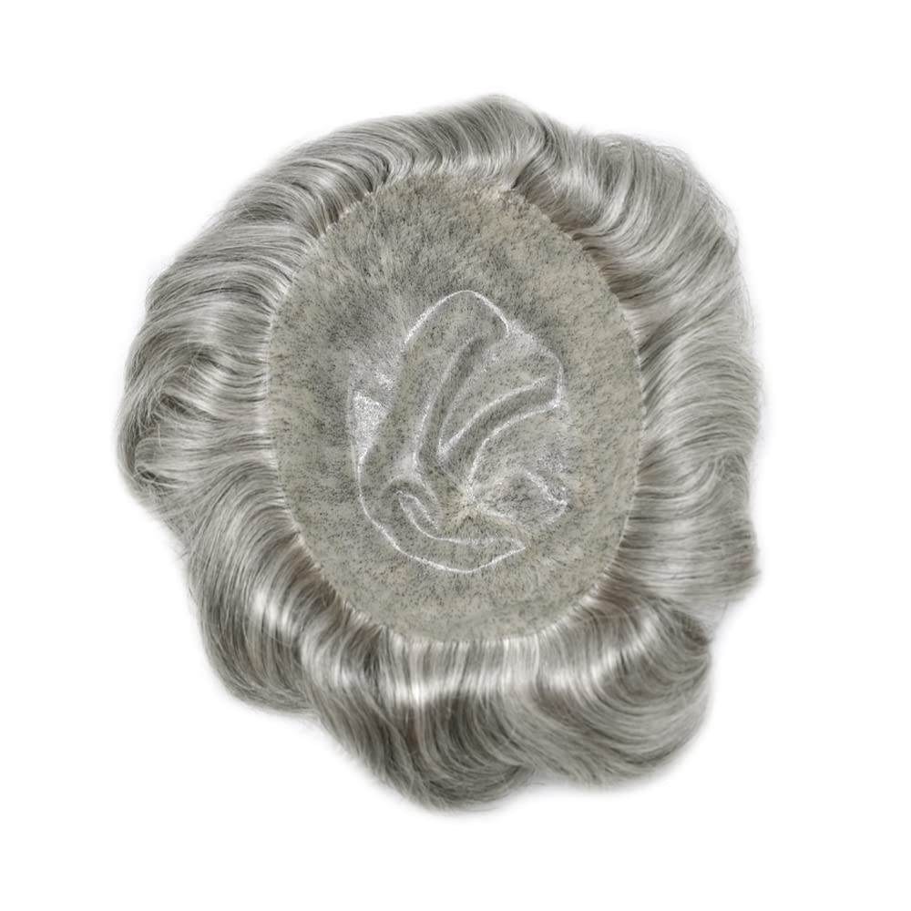 Hombres Toupee Hairpieces 100% Europeo Virgen Sistema de Cabello Humano Para Hombres Full Poly Skin Mens Hair Pieces Toupee Protesis Capilar Para