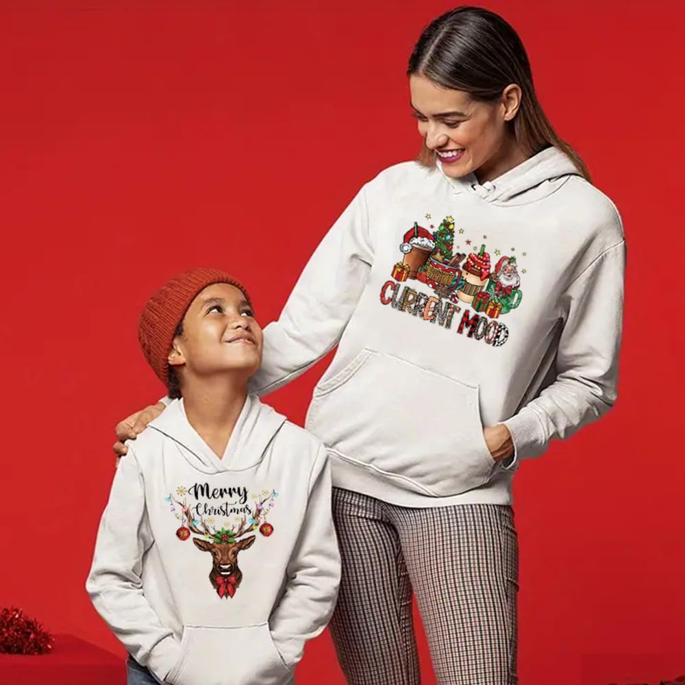 Calcomanías de transferencia para planchar de Navidad, parches para planchar con Papá Noel, lavables, calcomanías de transferencia térmica, árbol de