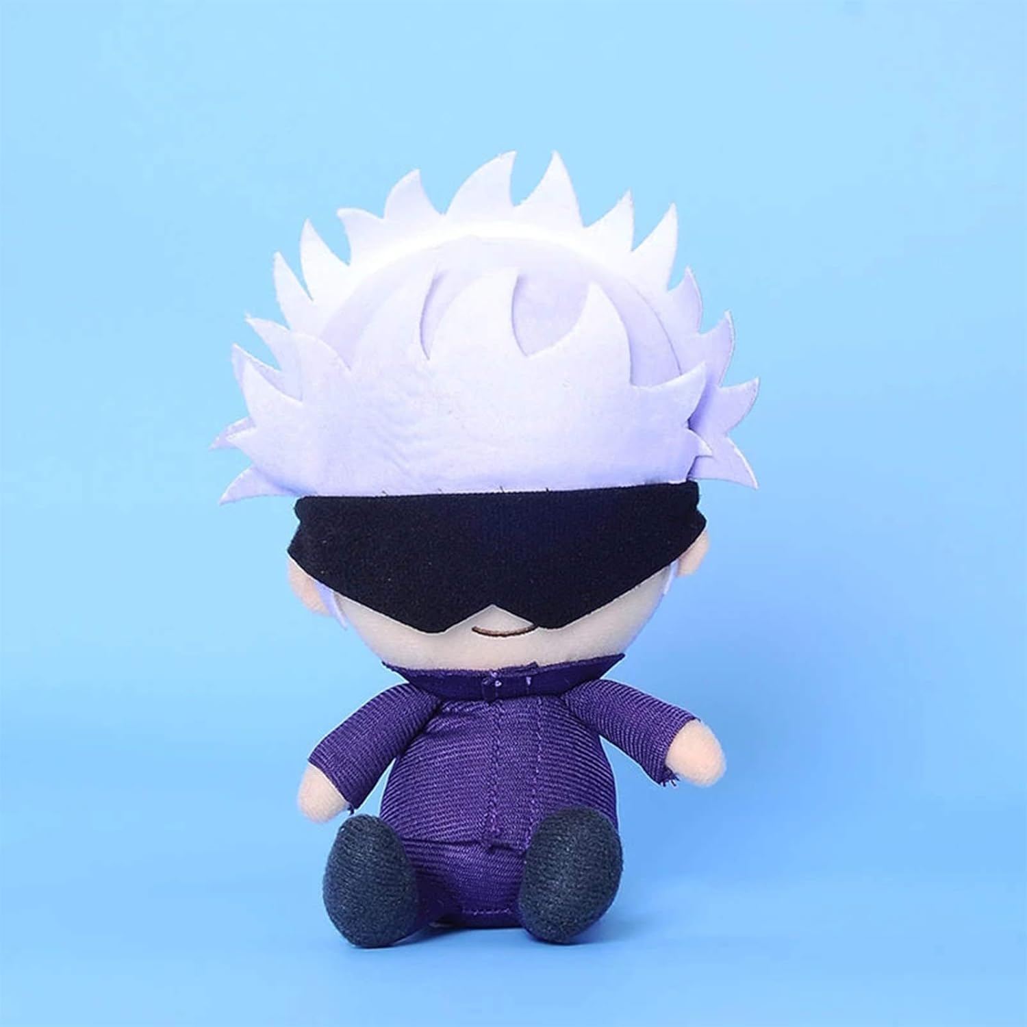 AMNPOLEN Figura de peluche con parche que se puede abrir, muñeco de peluche de anime Gojo Satoru, llavero de juguete, paquete de bolsas colgantes