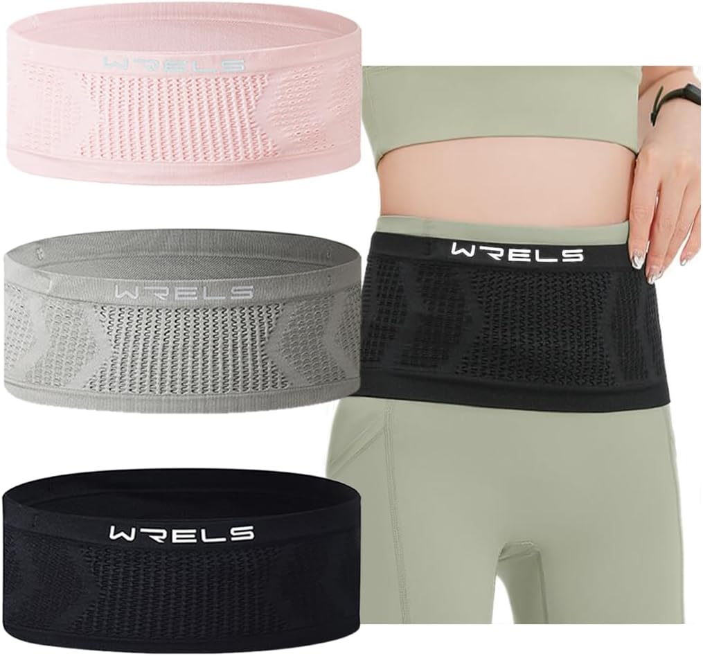 Cinturón ruuning delgado para mujeres y hombres, bolsa de cintura de viaje ligera para correr, senderismo, ciclismo, Negro –