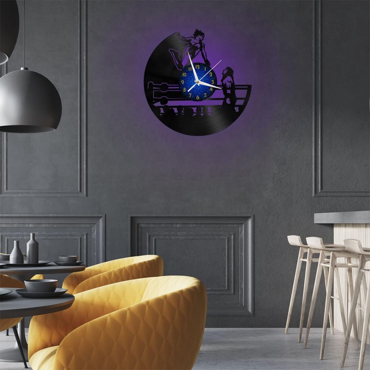 Pro-Wrestling – Reloj de disco de vinilo LED para diseño de pared, reloj de pared de 12 pulgadas para decoración de sala de estar, el mejor regalo