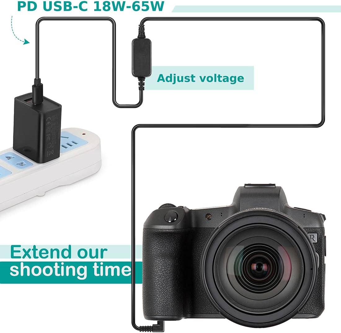 Cable USB tipo C AC8 DMW-BLC12 DCC8 DC acoplador PD adaptador para Lumix GH2 GH2K G81 G85 GX8 FZ1000 FZ2500 FZ300 G7 G6