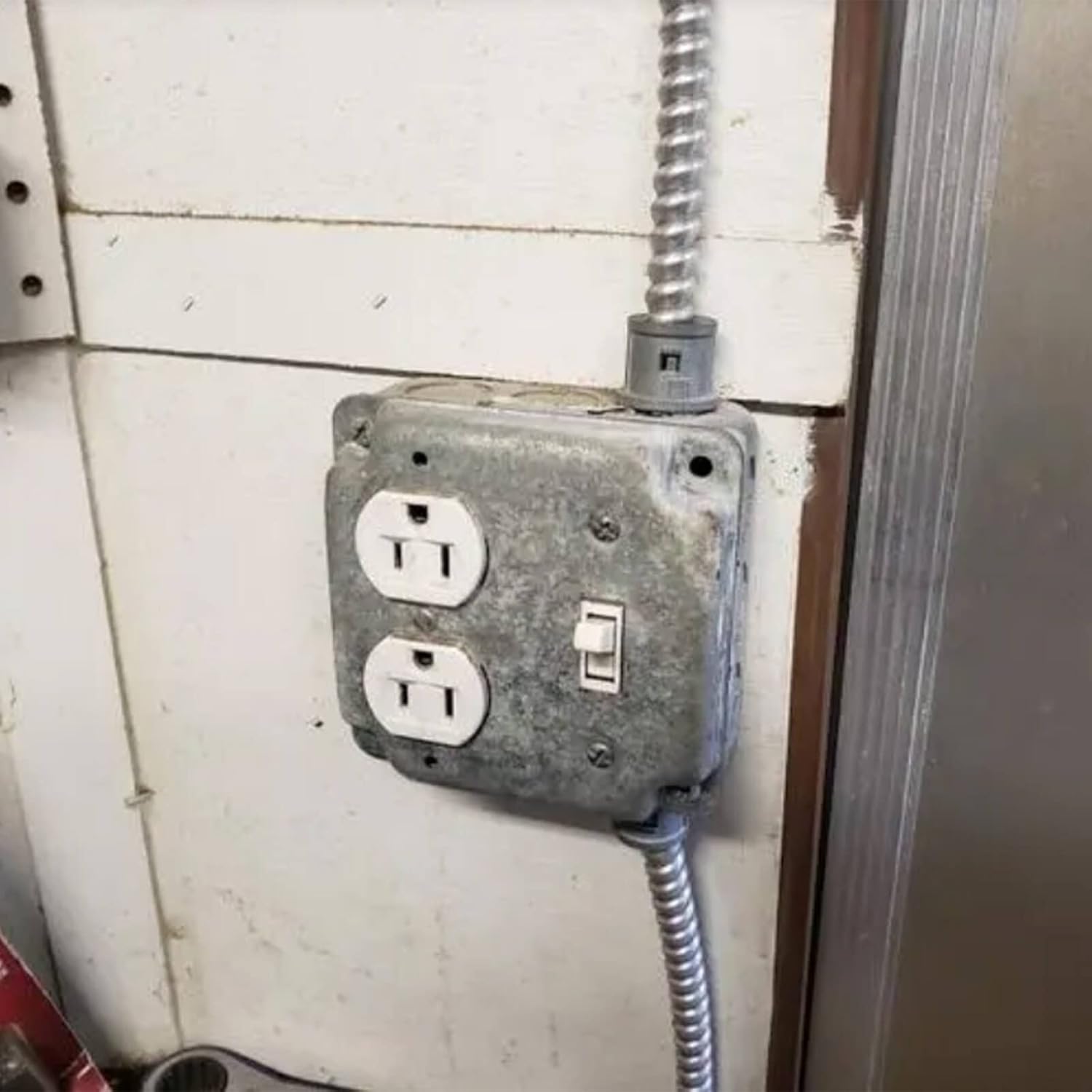 Caja Eléctrica Cuadrada de 4″, Caja Eléctrica de Metal Profundo de 1-12″, 21.0 Cu. in. Capacidad, Caja de conexiones eléctricas, galvanizado