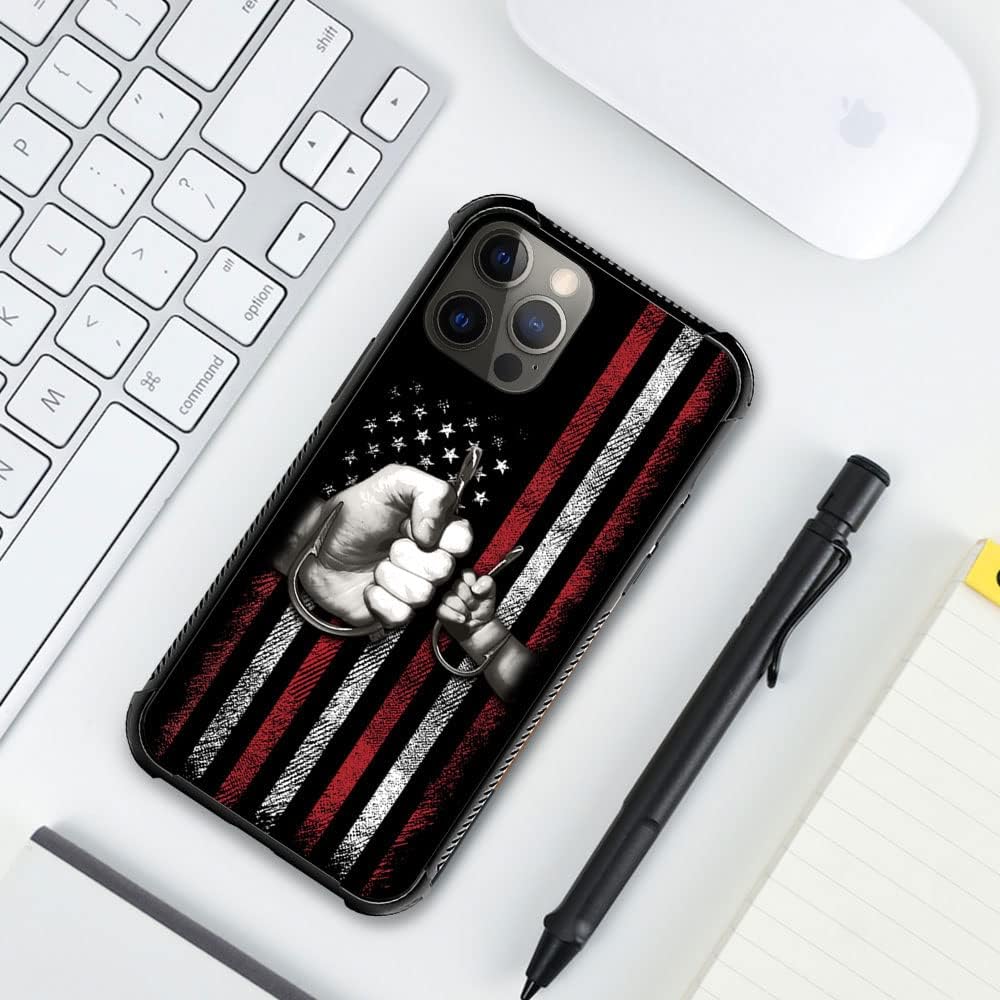 DAIZAG Funda compatible con iPhone 11, funda de la bandera estadounidense de pesca para iPhone 11 para hombre y mujer, protección completa, a prueba