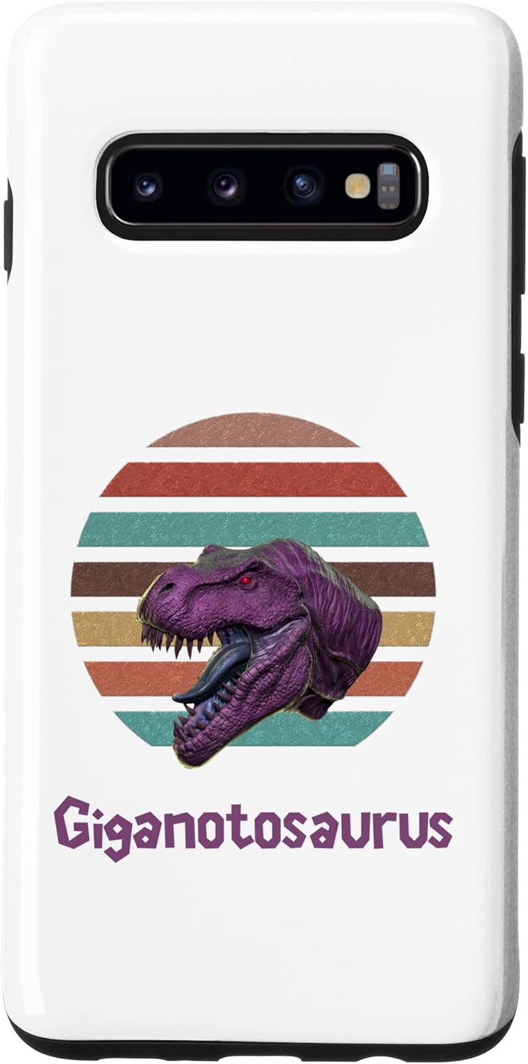 Galaxy S10 Giganotosaurus Retro T rex prehistoric dinosaur Father’s day Case