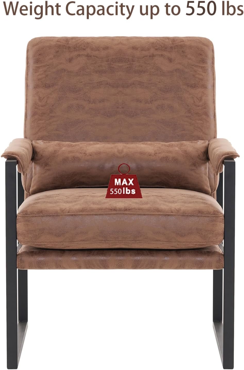Accent Chairs for Living Room Modern Lounge Chair Single Iron Frame Chair Technology Fabric Indoor Leisure Chair Arm Chair Reading Chair for Bedroom