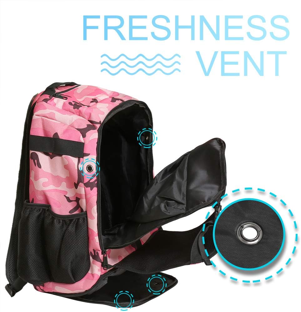 ZOEA – Mochila para bate de béisbol para niños y equipo de softbol y herramientas para jóvenes y adultos, gran capacidad para 4 bates, casco,