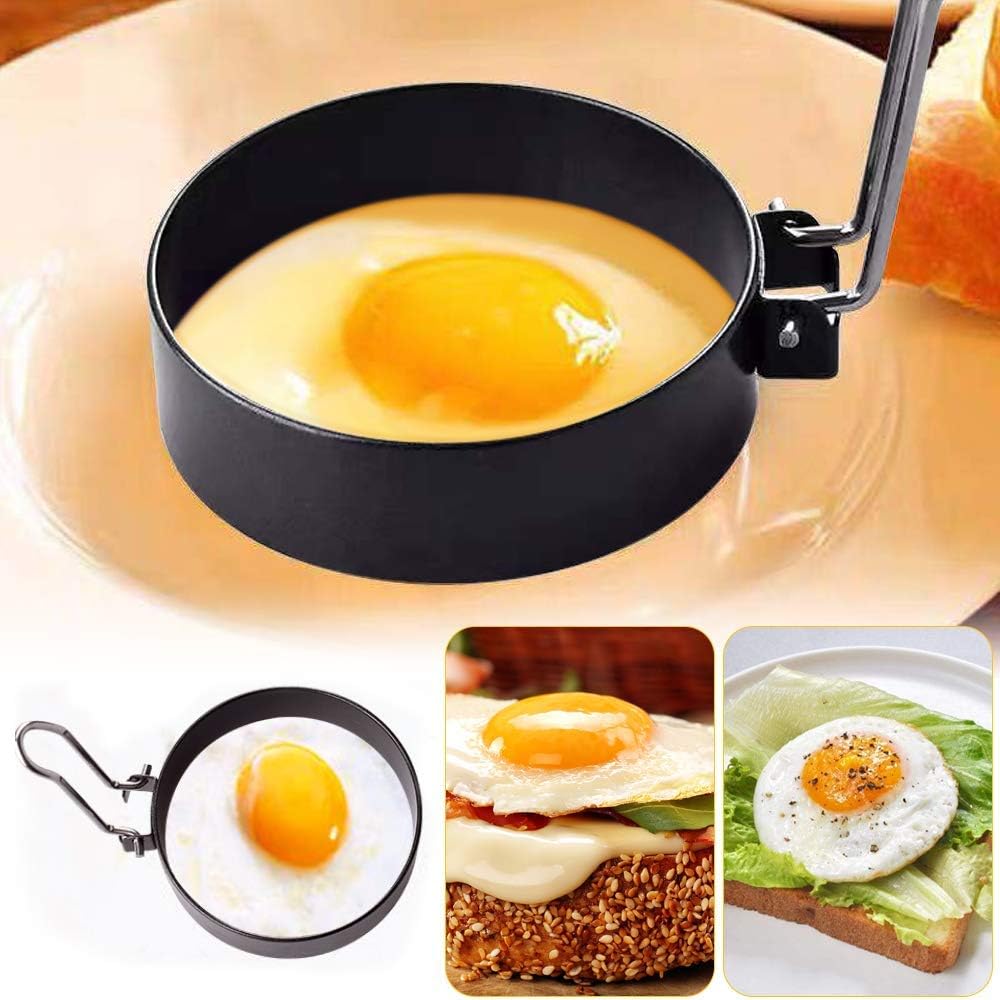 Huevos Anillos De Acero Inoxidable Redondo Desayuno Molde Herramienta De Cocina,Anillos De Cocina De Huevos Redondos Para Freír Dar Forma De Cocinar