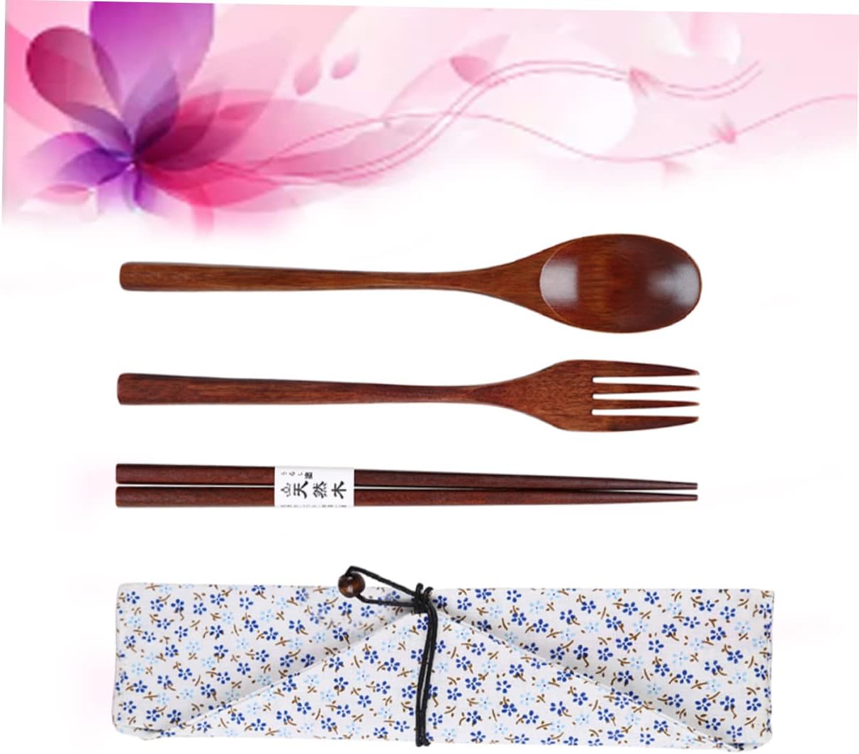 Juego de utensilios coreanos de tres piezas, vajilla de camping, utensilios para niños, kit de cubiertos de viaje, juego de cubiertos japoneses, kit