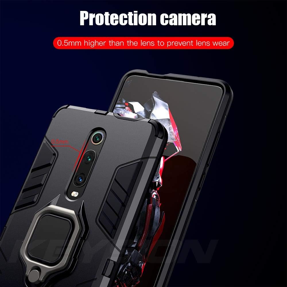 KABIOU Funda a prueba de golpes para Redmi K20 K20 Pro Note 7 7a 6 8 Pro Soporte Soporte Anillo de coche Cubierta del teléfono para Xiaomi Mi 9T Pro