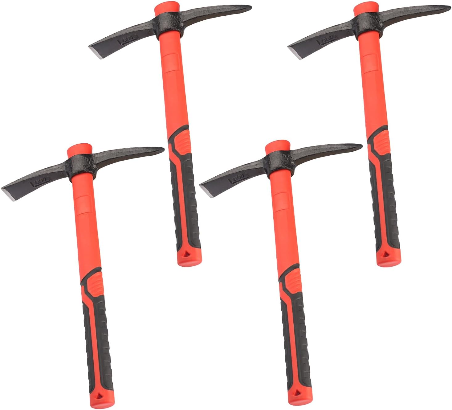 4 azadas Mattock de 15 pulgadas, hacha forjada de jardín con mango de fibra de vidrio, azada Mattock para aflojar el suelo, jardinería, campamento,
