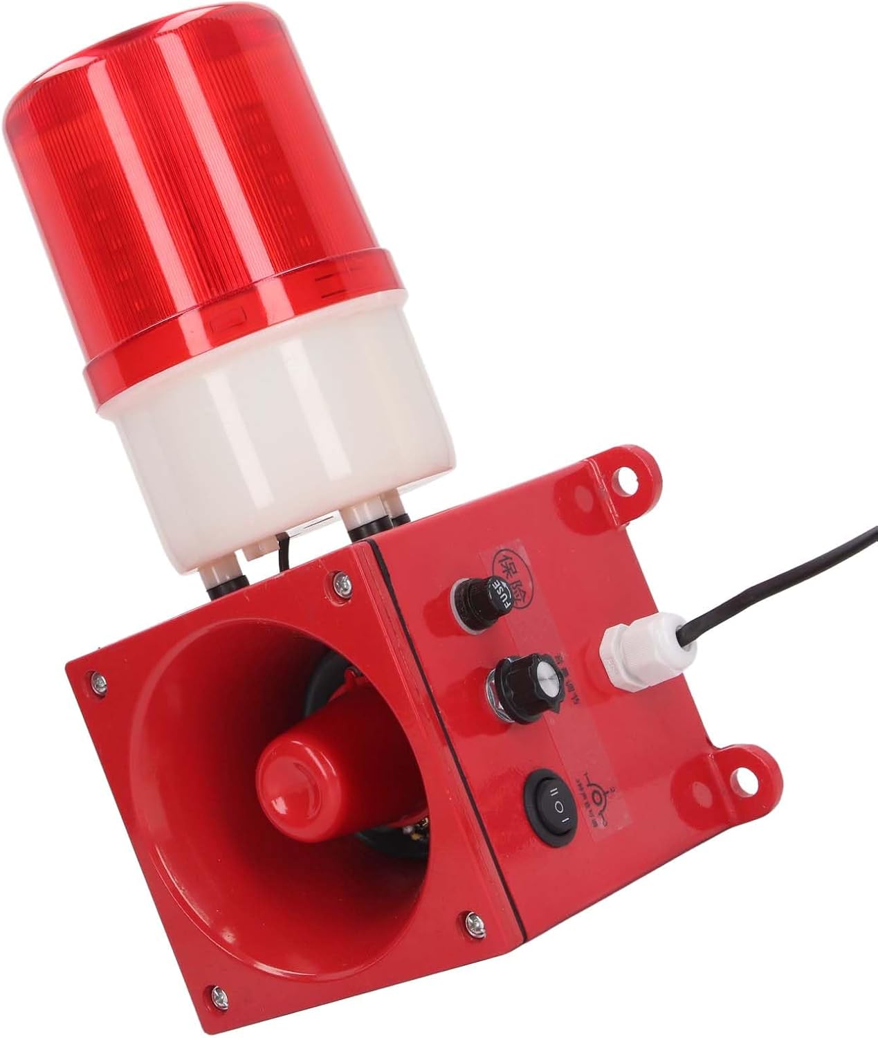 Lámpara de advertencia industrial resistente al agua, alarma visual audible, 120dB, 3 ajuste de volumen, luz estroboscópica de seguridad, luces de